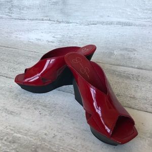 Jessica Simpson Red Wedges